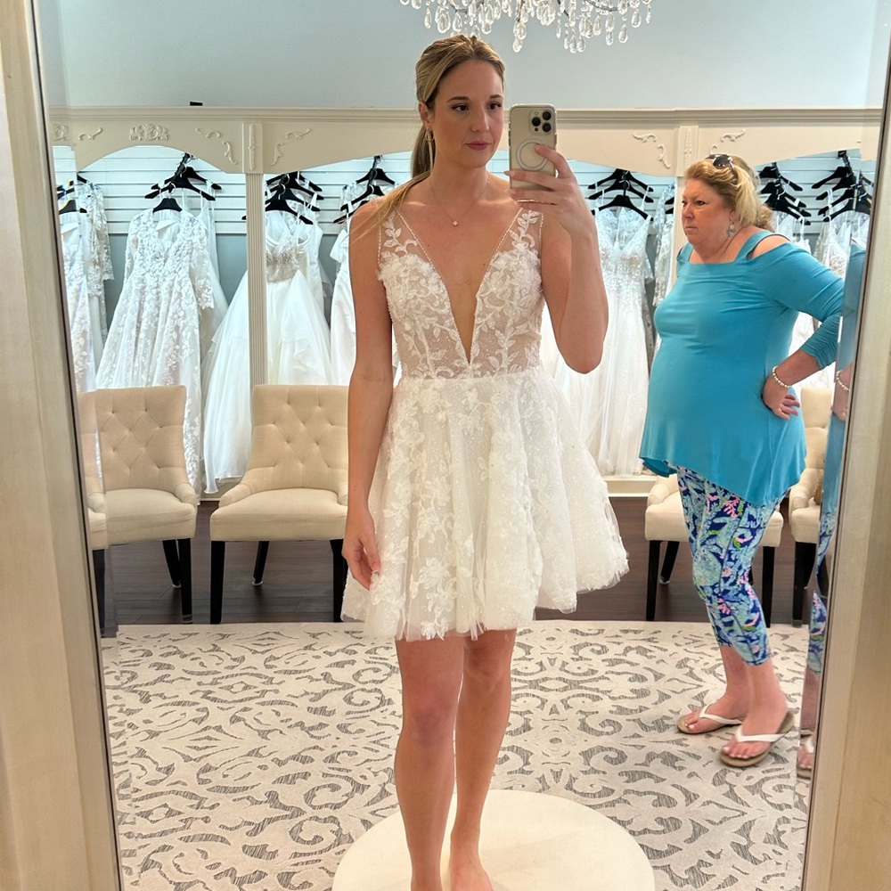 Angela & Alison mini bridal dress! I wore this stunner for my after party!